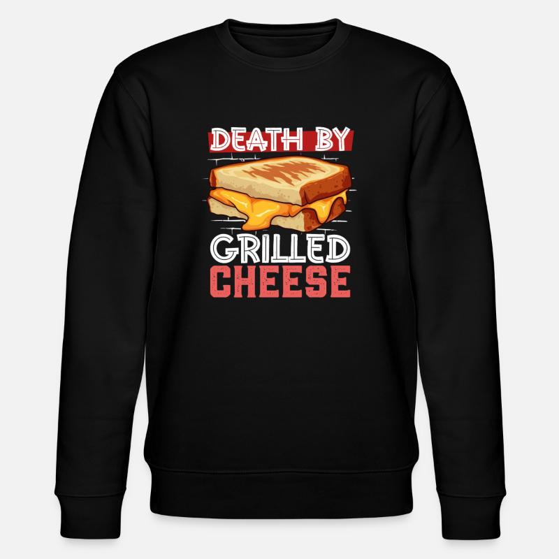 Death by Grilled Cheese Sandwich - Stanley/Stella Unisex Bio-Sweatshirt CHANGER  - Schwarz