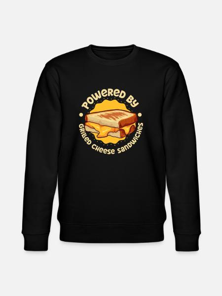 Powered by Grilled Cheese Sandwich - Stanley/Stella CHANGER Unisex Organic Sweatshirt - black