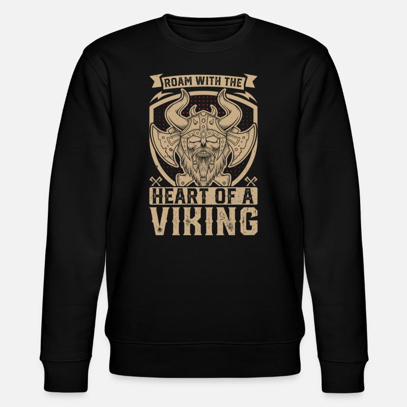 Wikinger Mythos Odin Ravens Huginn - Stanley/Stella Unisex Bio-Sweatshirt CHANGER  - Schwarz