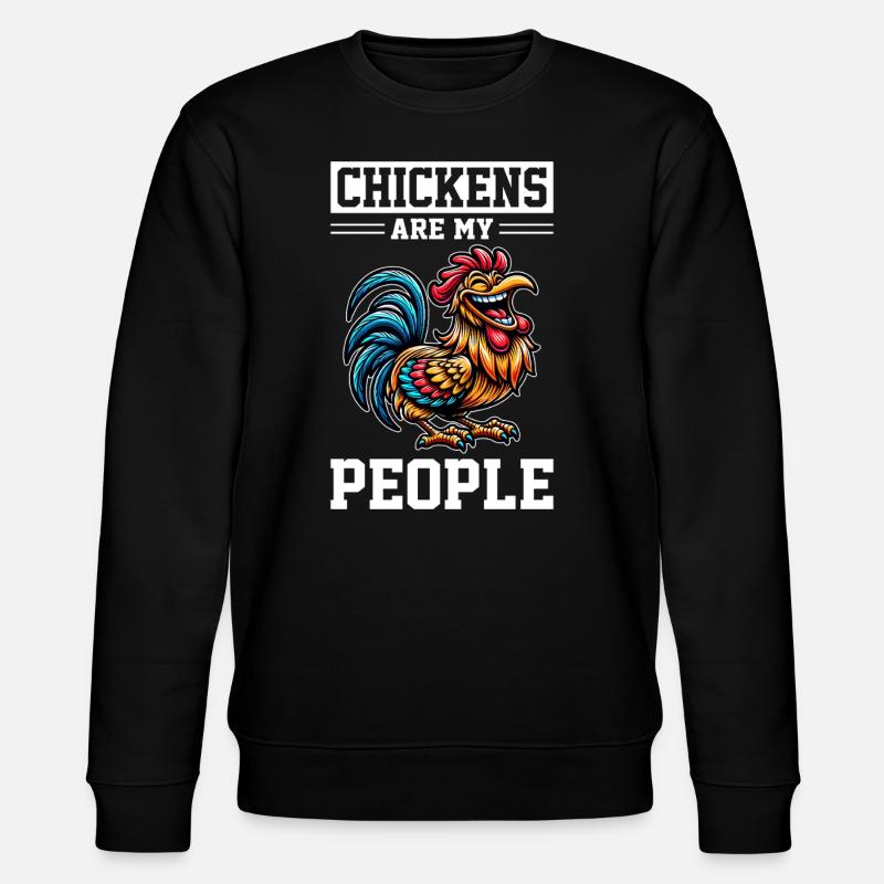 Chicken Chickens - Stanley/Stella CHANGER Unisex Organic Sweatshirt - black