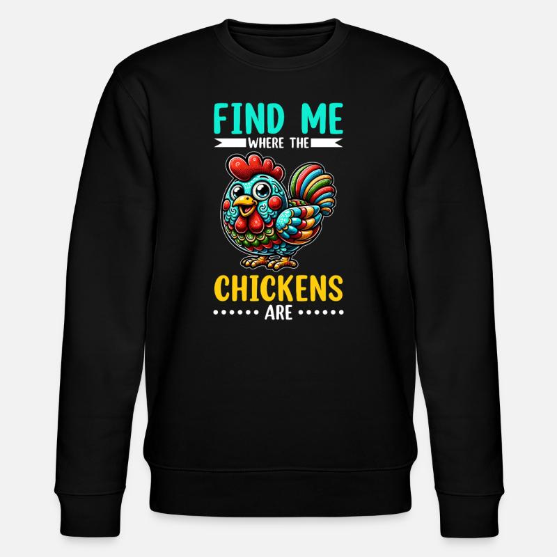 Poulets Poulets - Sweat bio CHANGER Stanley/Stella Unisexe - noir