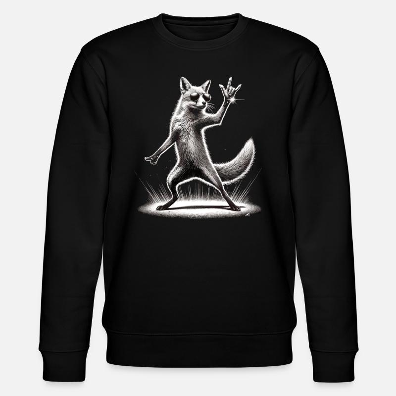 Rock-Fuchs – Cool und Wild - Stanley/Stella Unisex Bio-Sweatshirt CHANGER - Schwarz