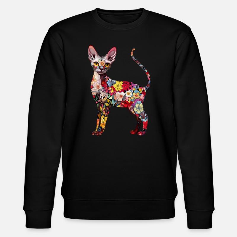 Cornish Rex - Stanley/Stella Unisex Bio-Sweatshirt CHANGER  - Schwarz