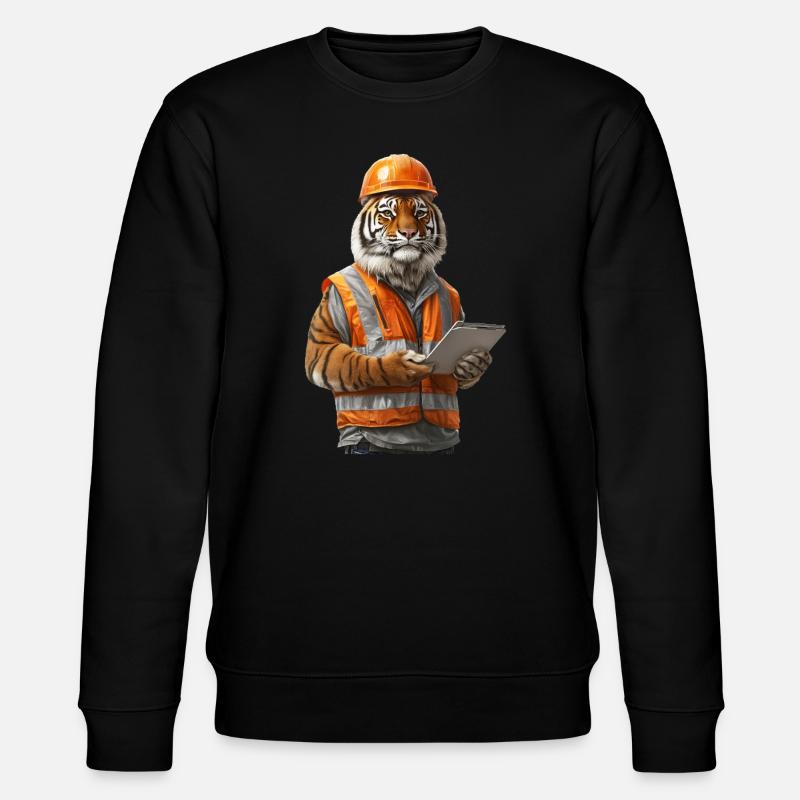 Tiger - Stanley/Stella Unisex Bio-Sweatshirt CHANGER  - Schwarz