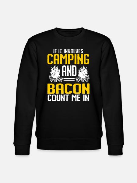 Camping Campfire Camper - Stanley/Stella CHANGER Unisex Organic Sweatshirt - black