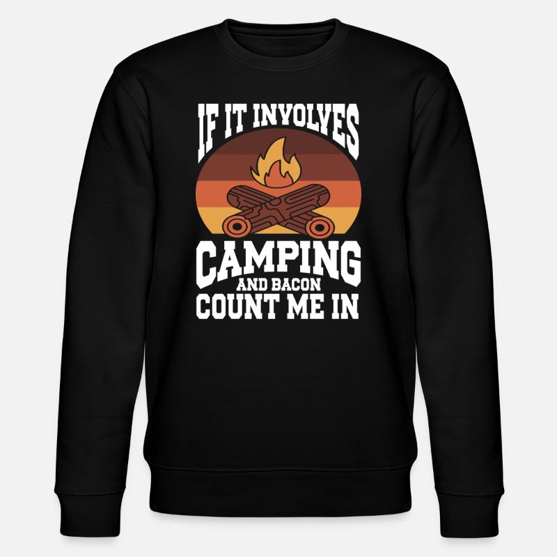 Camping Campfire Camper - Stanley/Stella Unisex Bio-Sweatshirt CHANGER  - Schwarz
