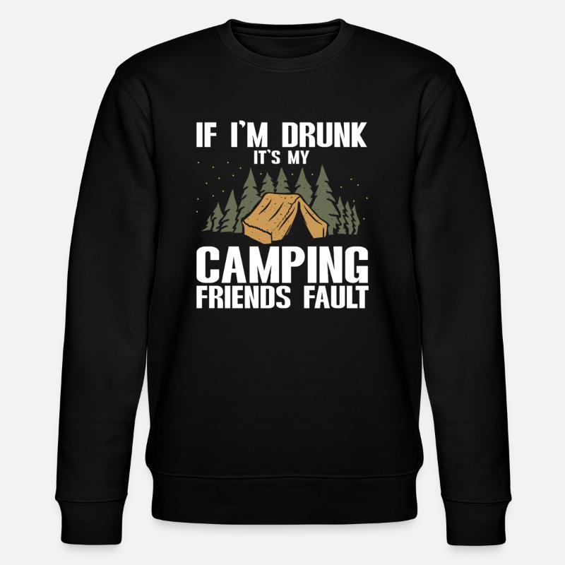 Camping Campfire Camper - Stanley/Stella CHANGER Unisex Organic Sweatshirt - black