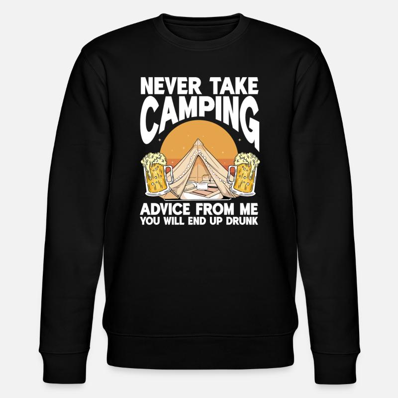 Camping Campfire Camper - Stanley/Stella Unisex Bio-Sweatshirt CHANGER  - Schwarz