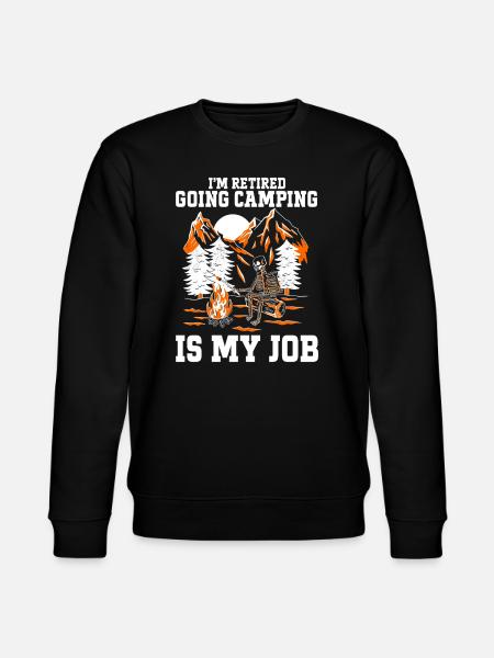 Camping Campfire Camper - Stanley/Stella CHANGER Unisex Organic Sweatshirt - black