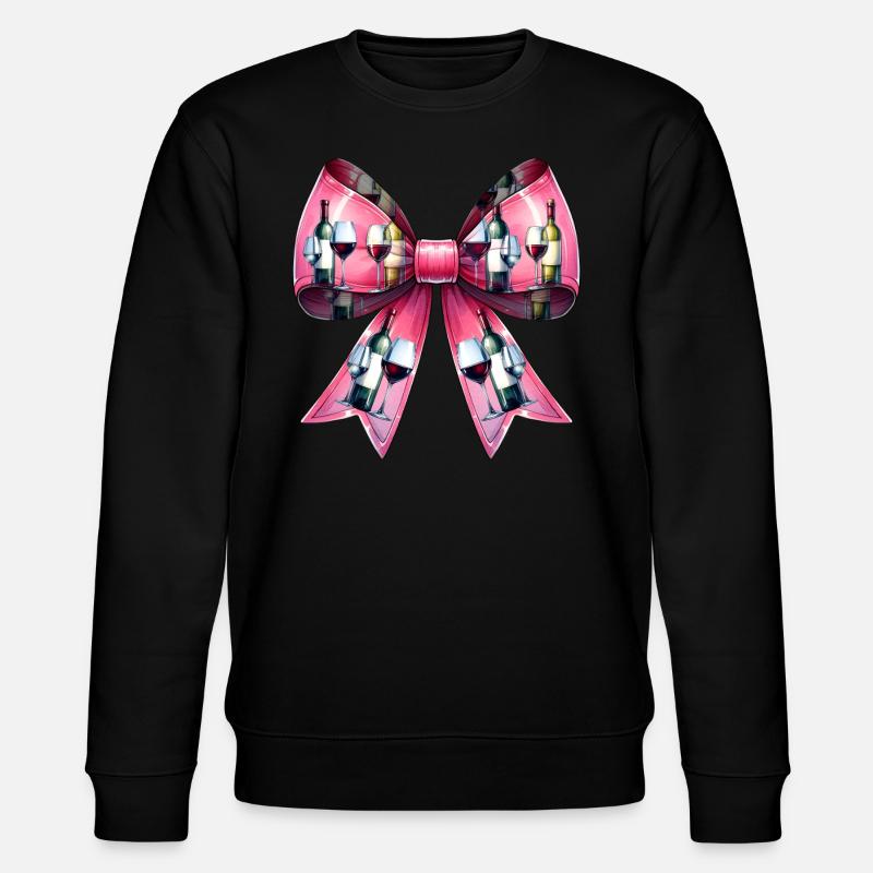 Coquette Bow Weintrinker Rosa - Stanley/Stella Unisex Bio-Sweatshirt CHANGER - Schwarz