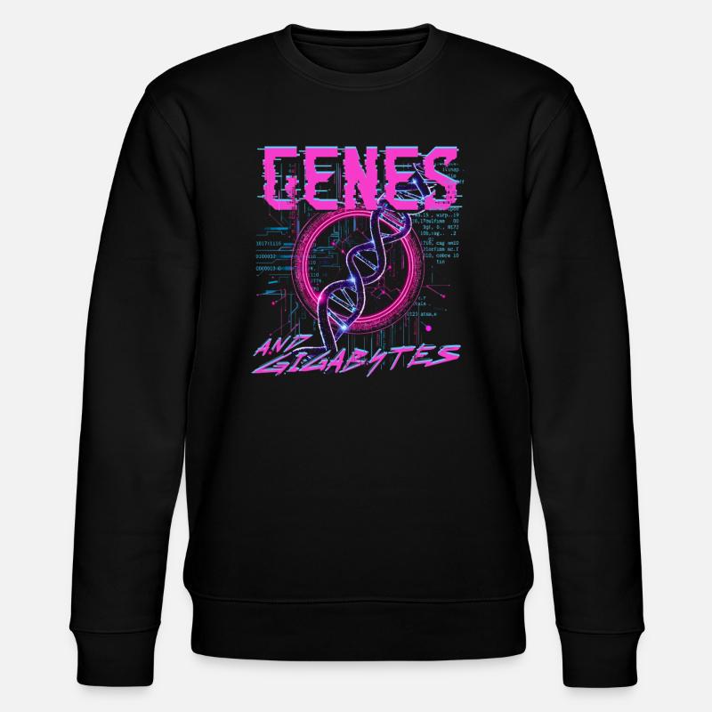 Bioinformatiker Genes & Gigabytes - Stanley/Stella Unisex Bio-Sweatshirt CHANGER - Schwarz