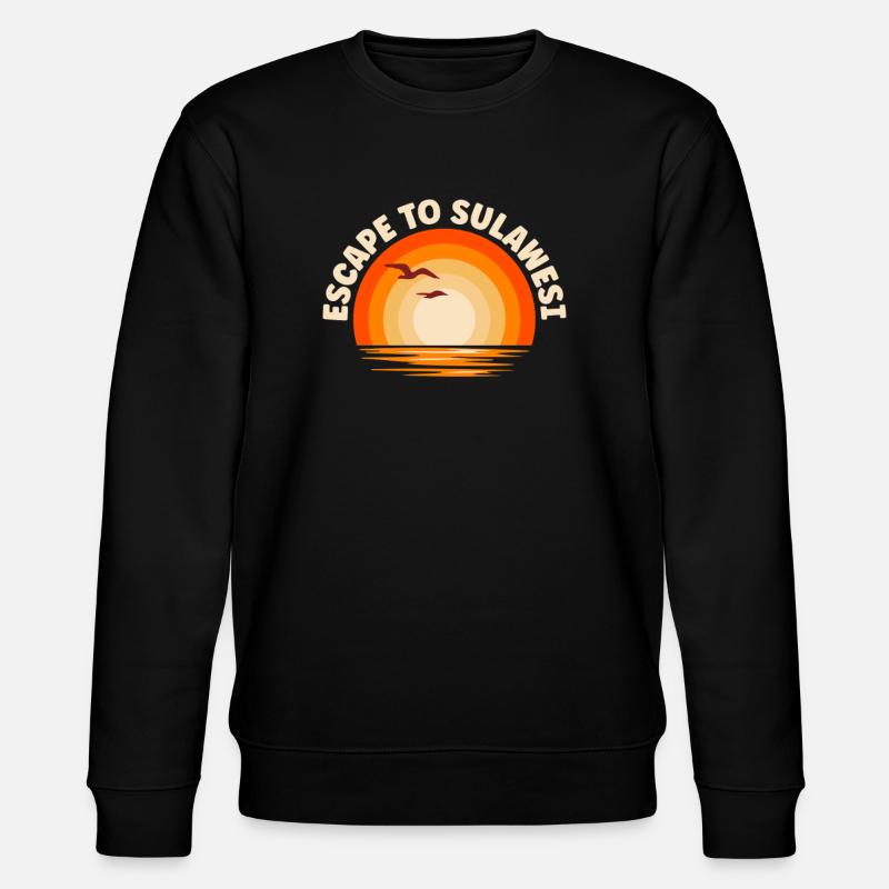 Ich fliehe nach Sulawesi - Stanley/Stella Unisex Bio-Sweatshirt CHANGER  - Schwarz