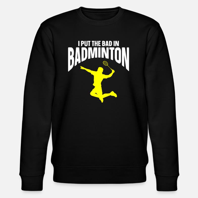 Badminton Player - Stanley/Stella Unisex Bio-Sweatshirt CHANGER - Schwarz