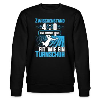 40 Geburtstag Volleyball Beachvolleyball - Stanley/Stella Unisex Bio-Sweatshirt CHANGER  - Schwarz - Vorne - Nik (191cm) & Marisol (170cm)