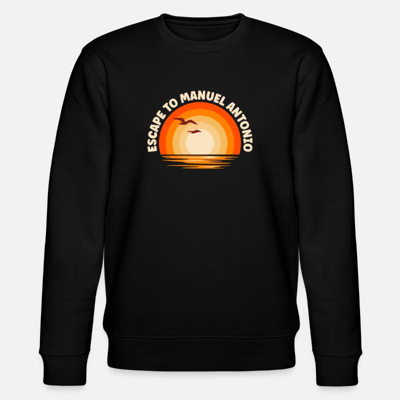 Ich fliehe nach Manuel Antonio - Stanley/Stella Unisex Bio-Sweatshirt CHANGER  - Schwarz
