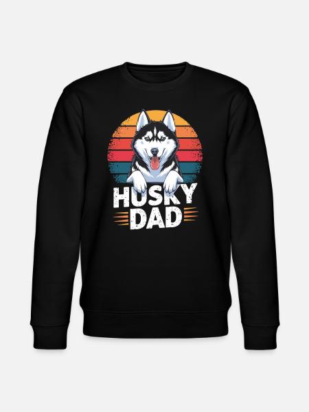 Husky Dad – Geschenk für Husky-Liebhaber - Stanley/Stella Unisex Bio-Sweatshirt CHANGER - Schwarz