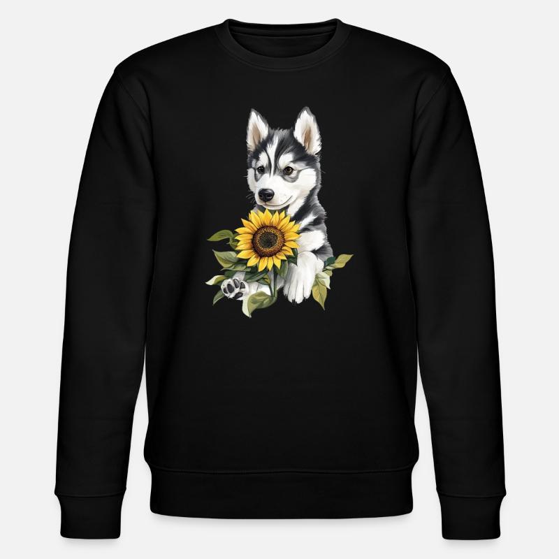 Sibirischer Husky - Stanley/Stella Unisex Bio-Sweatshirt CHANGER  - Schwarz