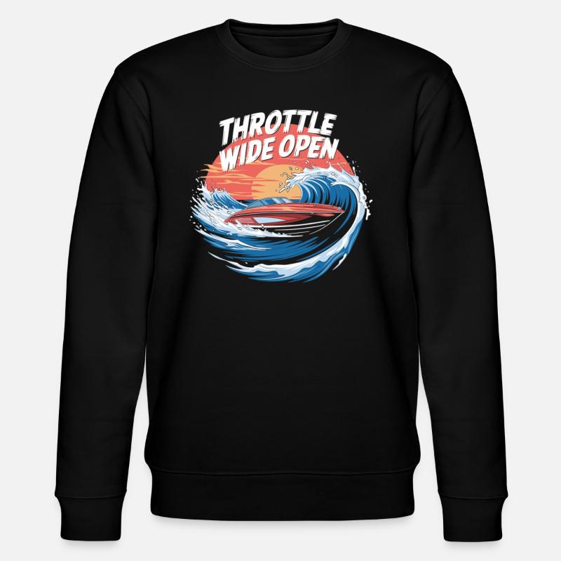 Speedboot Action Shirt - Stanley/Stella Unisex Bio-Sweatshirt CHANGER  - Schwarz