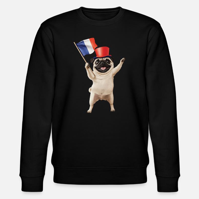 Mops - Stanley/Stella Unisex Bio-Sweatshirt CHANGER  - Schwarz