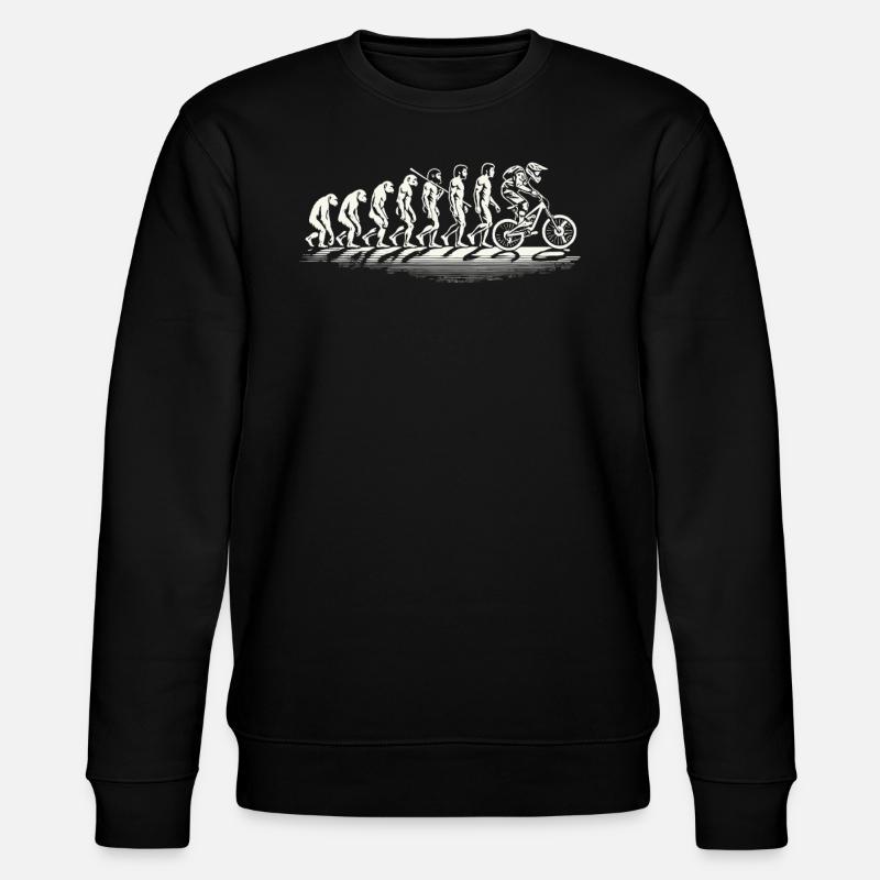 Evolution Bicycle VTT Cyclisme Humour - Sweat bio CHANGER Stanley/Stella Unisexe - noir