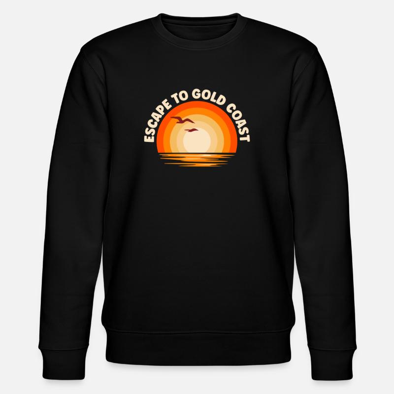 Ich fliehe nach Gold Coast - Stanley/Stella Unisex Bio-Sweatshirt CHANGER  - Schwarz