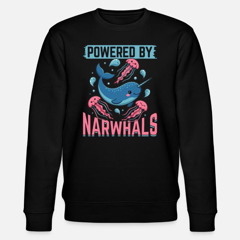 Narval Chibi Kawaii - Sweat bio CHANGER Stanley/Stella Unisexe - noir