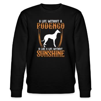 Podenco Windhund Leben ohne Podenco - Stanley/Stella Unisex Bio-Sweatshirt CHANGER  - Schwarz - Vorne - Nik (191cm) & Marisol (170cm)