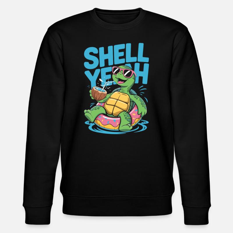 Shell Yeah – Chillige Schildkröte - Stanley/Stella Unisex Bio-Sweatshirt CHANGER - Schwarz