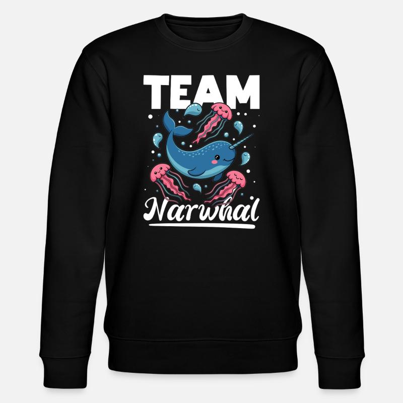 Narval Chibi Kawaii - Sweat bio CHANGER Stanley/Stella Unisexe - noir