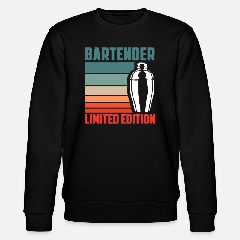 Bartender Limitierte Edition - Stanley/Stella Unisex Bio-Sweatshirt CHANGER  - Schwarz