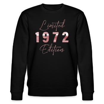 Minimalist Limited 1972 Edition Geburtstag Pastel - Stanley/Stella Unisex Bio-Sweatshirt CHANGER  - Schwarz - Vorne - Nik (191cm) & Marisol (170cm)