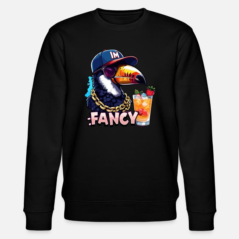 Fancy Tropen-Tukan mit Stil - Stanley/Stella Unisex Bio-Sweatshirt CHANGER  - Schwarz