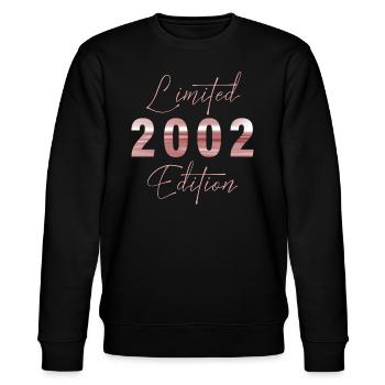 Minimalist Limited 2002 Edition Geburtstag Pastel - Stanley/Stella Unisex Bio-Sweatshirt CHANGER  - Schwarz - Vorne - Nik (191cm) & Marisol (170cm)