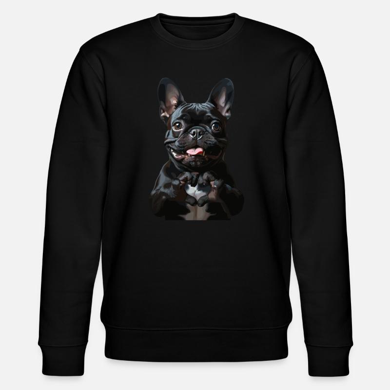 Look mignon de bouledogue français - Sweat bio CHANGER Stanley/Stella Unisexe - noir