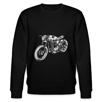 Biker / Motorcycle / motorrad design - Stanley/Stella Unisex Bio-Sweatshirt CHANGER  - Schwarz - Vorne - Nik (191cm) & Marisol (170cm)