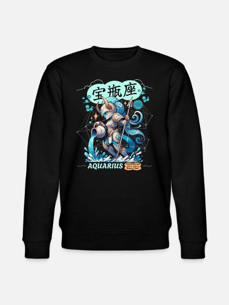 Wassermann Astrologisches Sternzeichen - Stanley/Stella Unisex Bio-Sweatshirt CHANGER  - Schwarz
