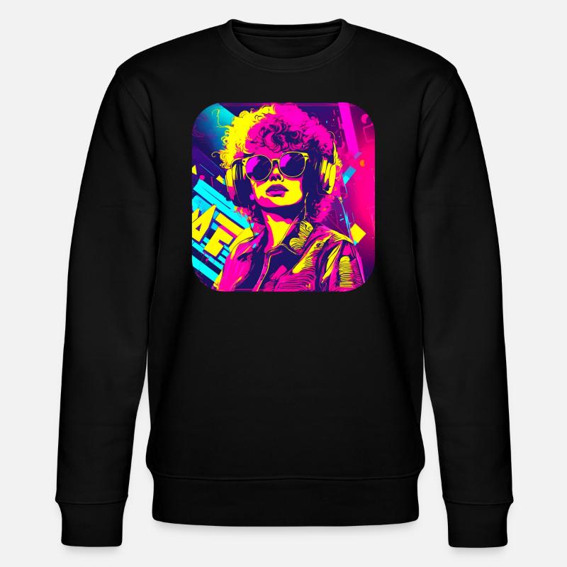 80er Retro Radio Star - Stanley/Stella Unisex Bio-Sweatshirt CHANGER - Schwarz