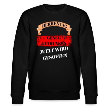 Lustiges Vatertags Design - Herrentag - Stanley/Stella Unisex Bio-Sweatshirt CHANGER  - Schwarz - Vorne - Nik (191cm) & Marisol (170cm)