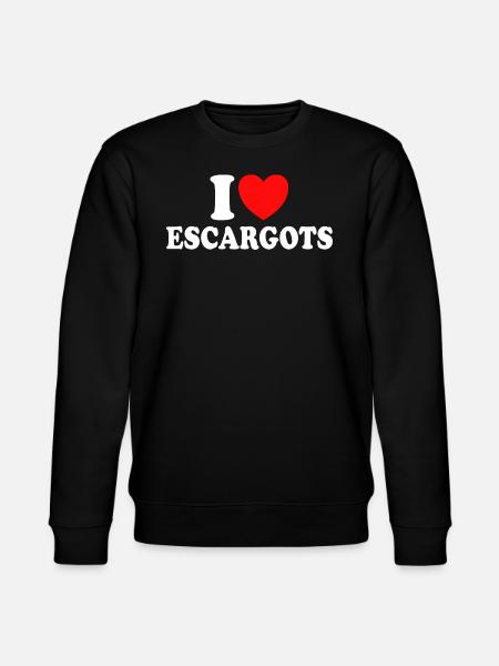 Humour I Love Snails Kitchen - Stanley/Stella CHANGER Unisex Organic Sweatshirt - black