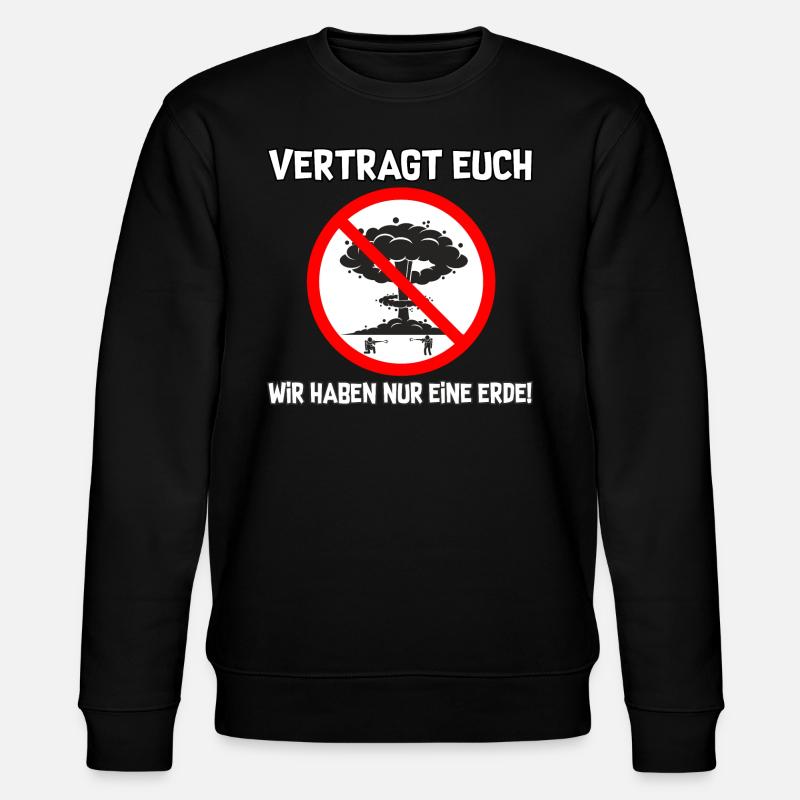 Vertragt euch - Stanley/Stella Unisex Bio-Sweatshirt CHANGER  - Schwarz