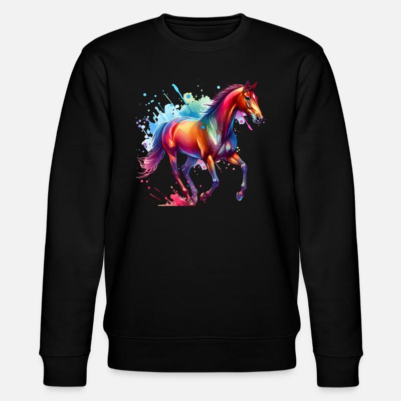 Trotter Cadeau Cheval - Sweat bio CHANGER Stanley/Stella Unisexe - noir