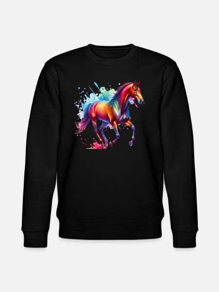 Irisches Zugpferd Geschenk Pferd - Stanley/Stella Unisex Bio-Sweatshirt CHANGER - Schwarz