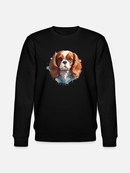 Cavalier King Charles Spaniel, Dog, Colorful - Stanley/Stella CHANGER Unisex Organic Sweatshirt - black