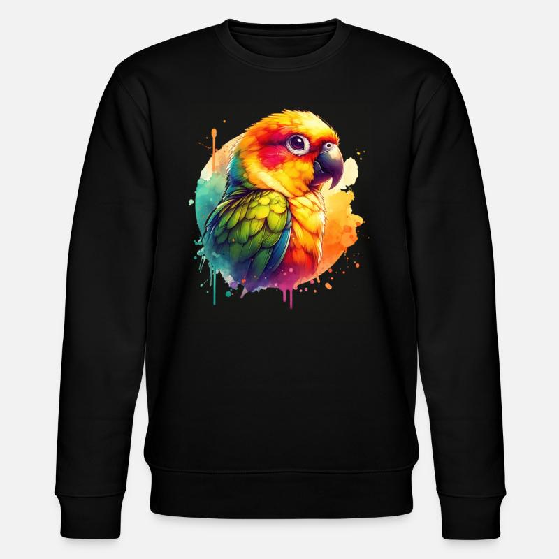 Gelbkopfsittich Geschenk - Stanley/Stella Unisex Bio-Sweatshirt CHANGER  - Schwarz