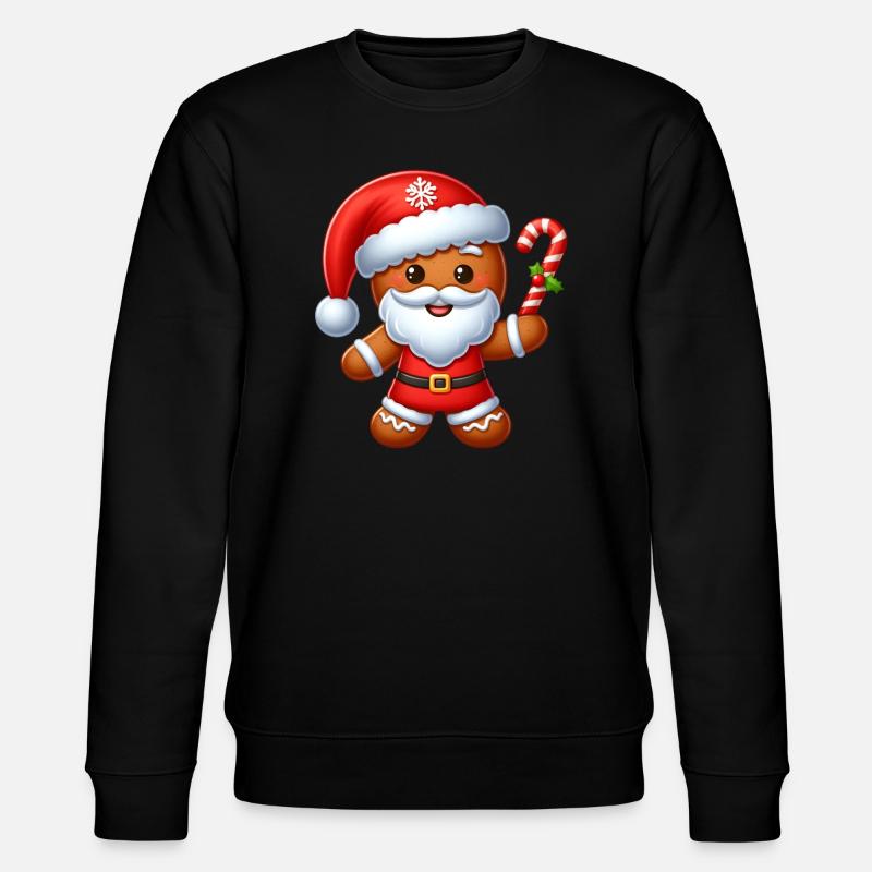 gingerbread 1 - Stanley/Stella CHANGER Unisex Organic Sweatshirt - black