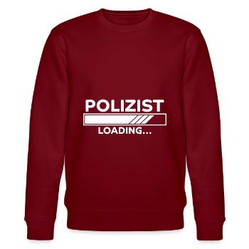 Polizist Spruch Polizei Lustiges Polizist Geschenk - Stanley/Stella Unisex Bio-Sweatshirt CHANGER  - Burgunderrot - Vorne - Nik (191cm) & Marisol (170cm)