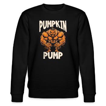 Pumpkin Pump - Stanley/Stella Unisex Bio-Sweatshirt CHANGER  - Schwarz - Vorne - Nik (191cm) & Marisol (170cm)