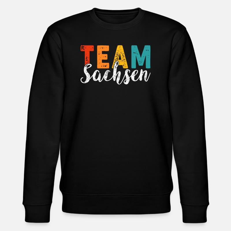 Saxony Design Saxon Funny - Stanley/Stella CHANGER Unisex Organic Sweatshirt - black
