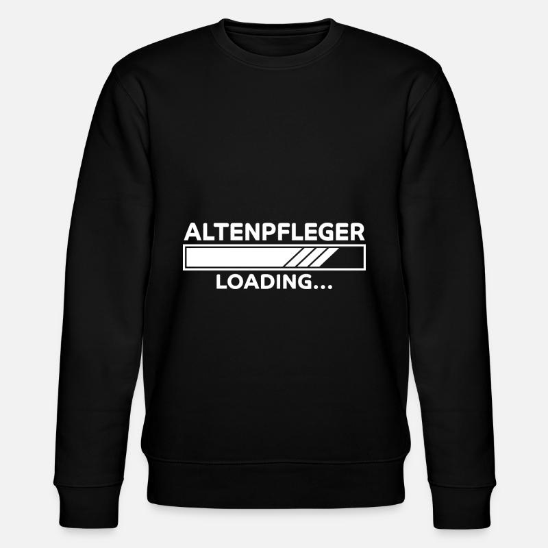 Altenpfleger Spruch Lustiges Altenpfleger Geschenk - Stanley/Stella Unisex Bio-Sweatshirt CHANGER  - Schwarz