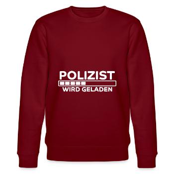 Polizist Spruch Polizei Lustiges Polizist Geschenk - Stanley/Stella Unisex Bio-Sweatshirt CHANGER  - Burgunderrot - Vorne - Nik (191cm) & Marisol (170cm)